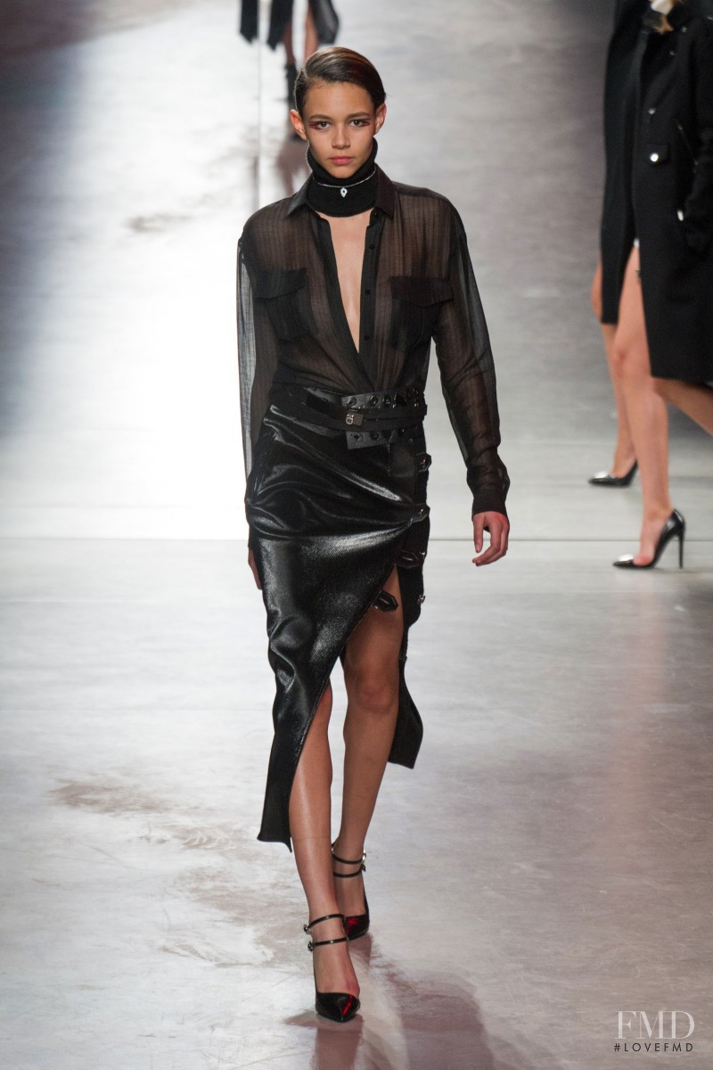 Binx Walton featured in  the Anthony Vaccarello fashion show for Autumn/Winter 2014