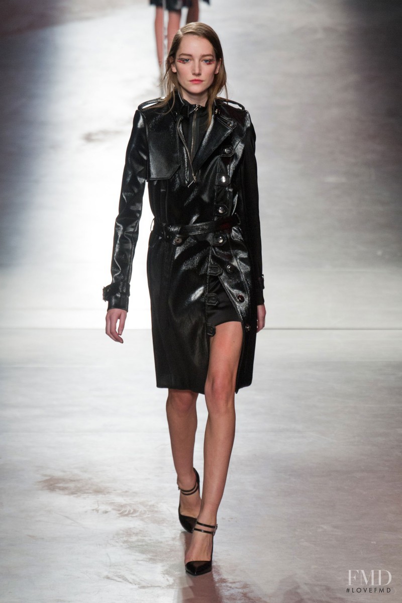 Joséphine Le Tutour featured in  the Anthony Vaccarello fashion show for Autumn/Winter 2014