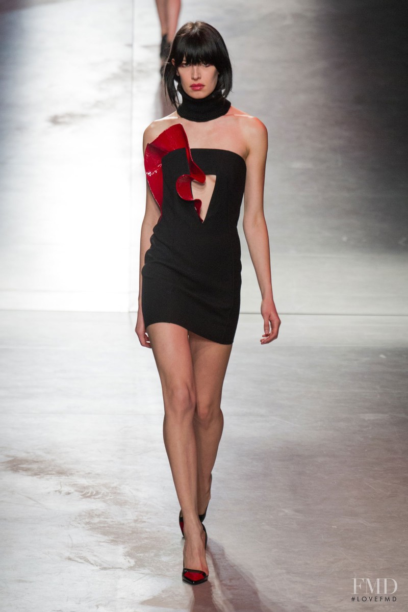 Sabrina Ioffreda featured in  the Anthony Vaccarello fashion show for Autumn/Winter 2014