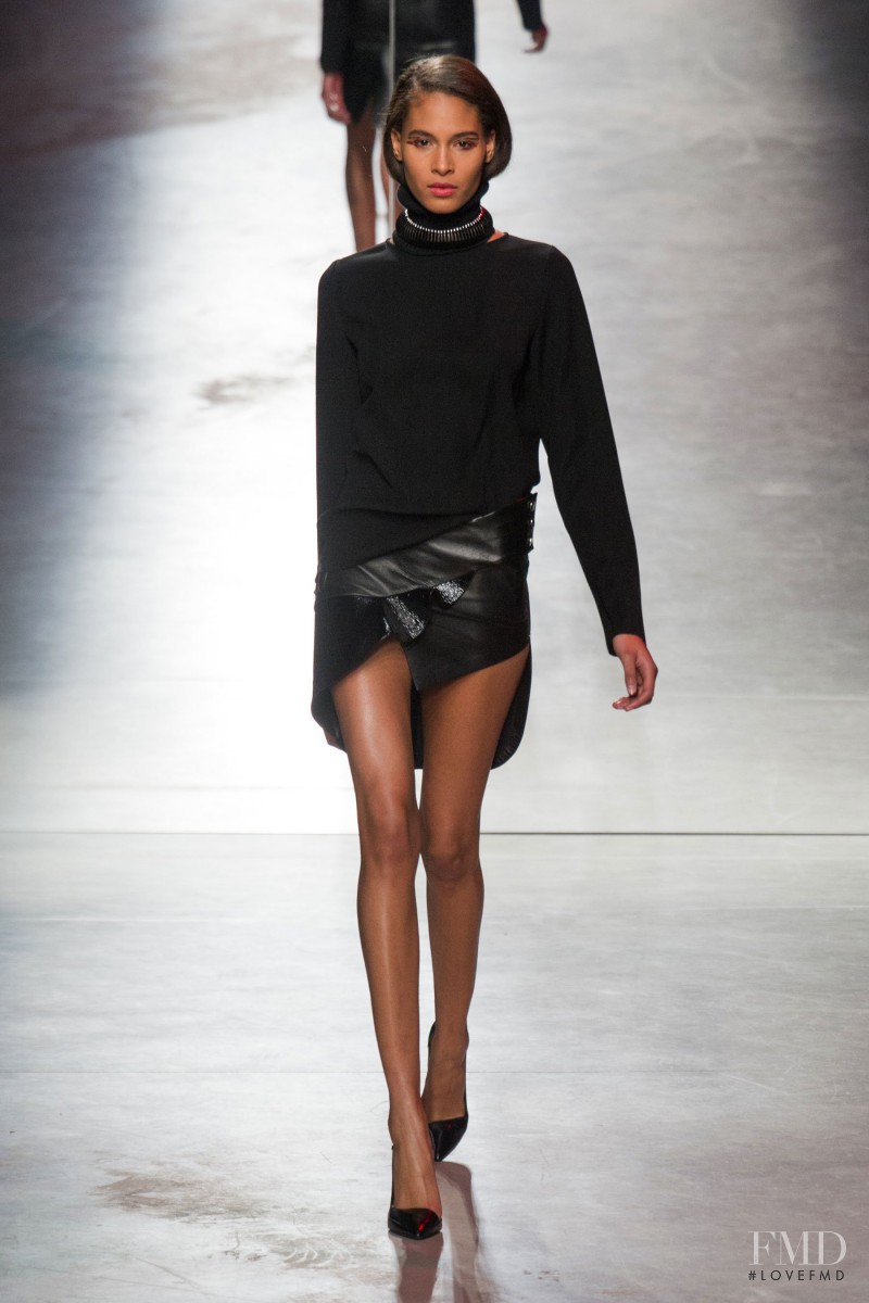 Cindy Bruna featured in  the Anthony Vaccarello fashion show for Autumn/Winter 2014