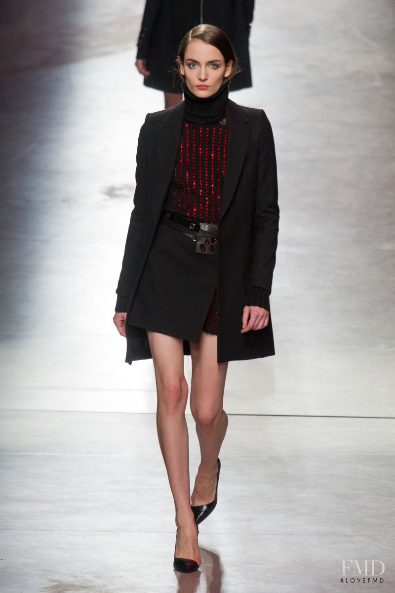 Zuzanna Bijoch featured in  the Anthony Vaccarello fashion show for Autumn/Winter 2014
