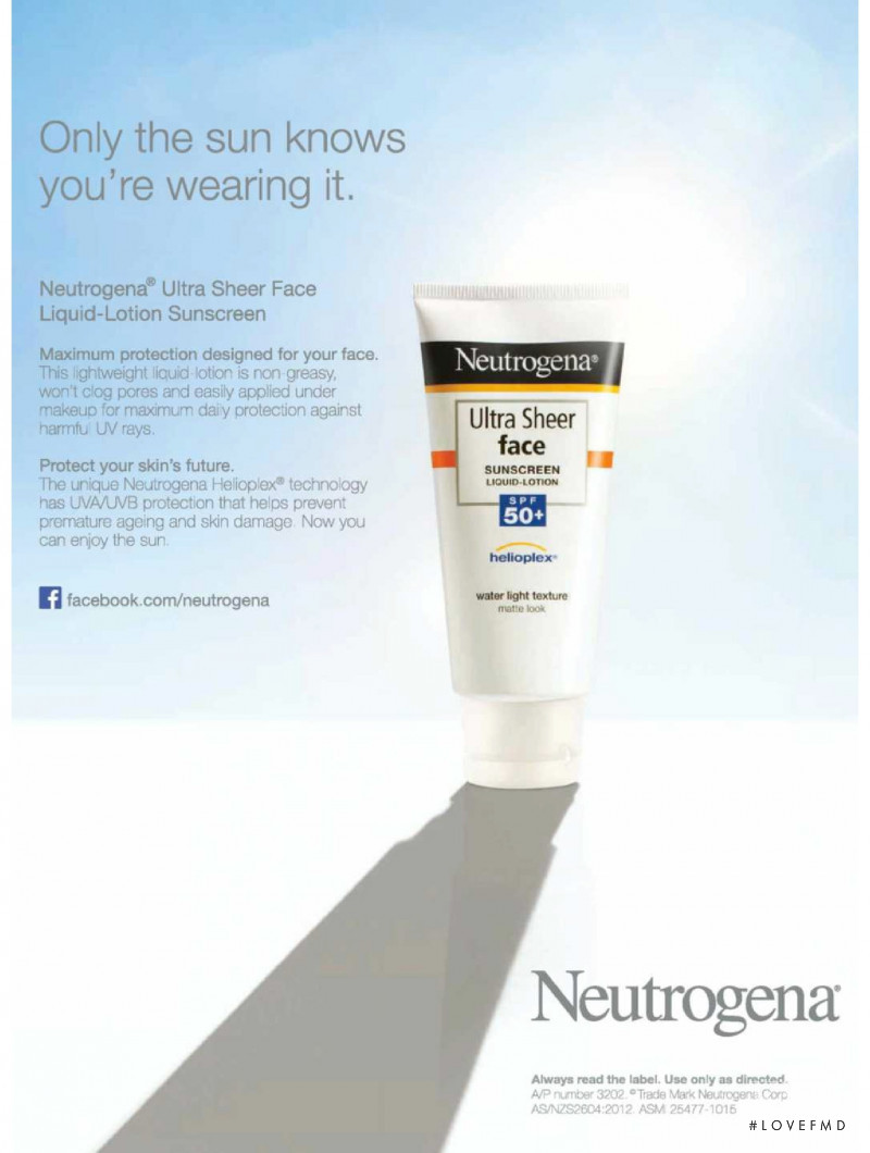 Neutrogena advertisement for Spring/Summer 2016