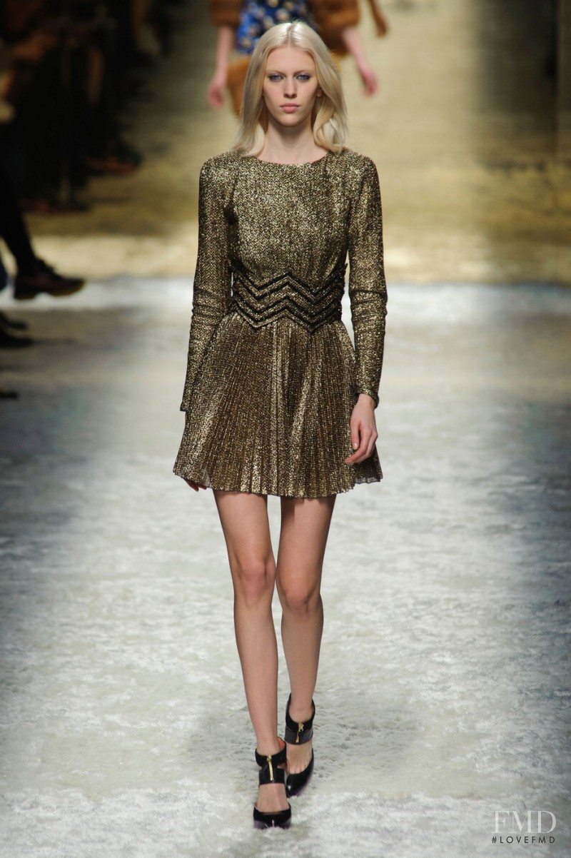 Juliana Schurig featured in  the Blumarine fashion show for Autumn/Winter 2014