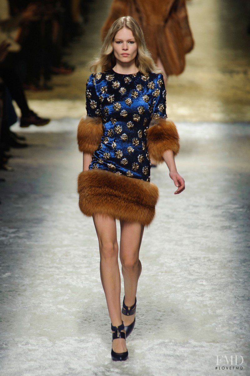 Anna Ewers featured in  the Blumarine fashion show for Autumn/Winter 2014