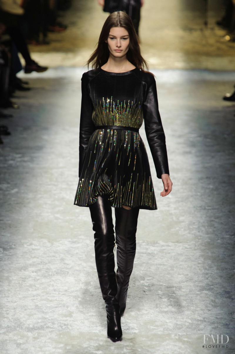 Ophélie Guillermand featured in  the Blumarine fashion show for Autumn/Winter 2014