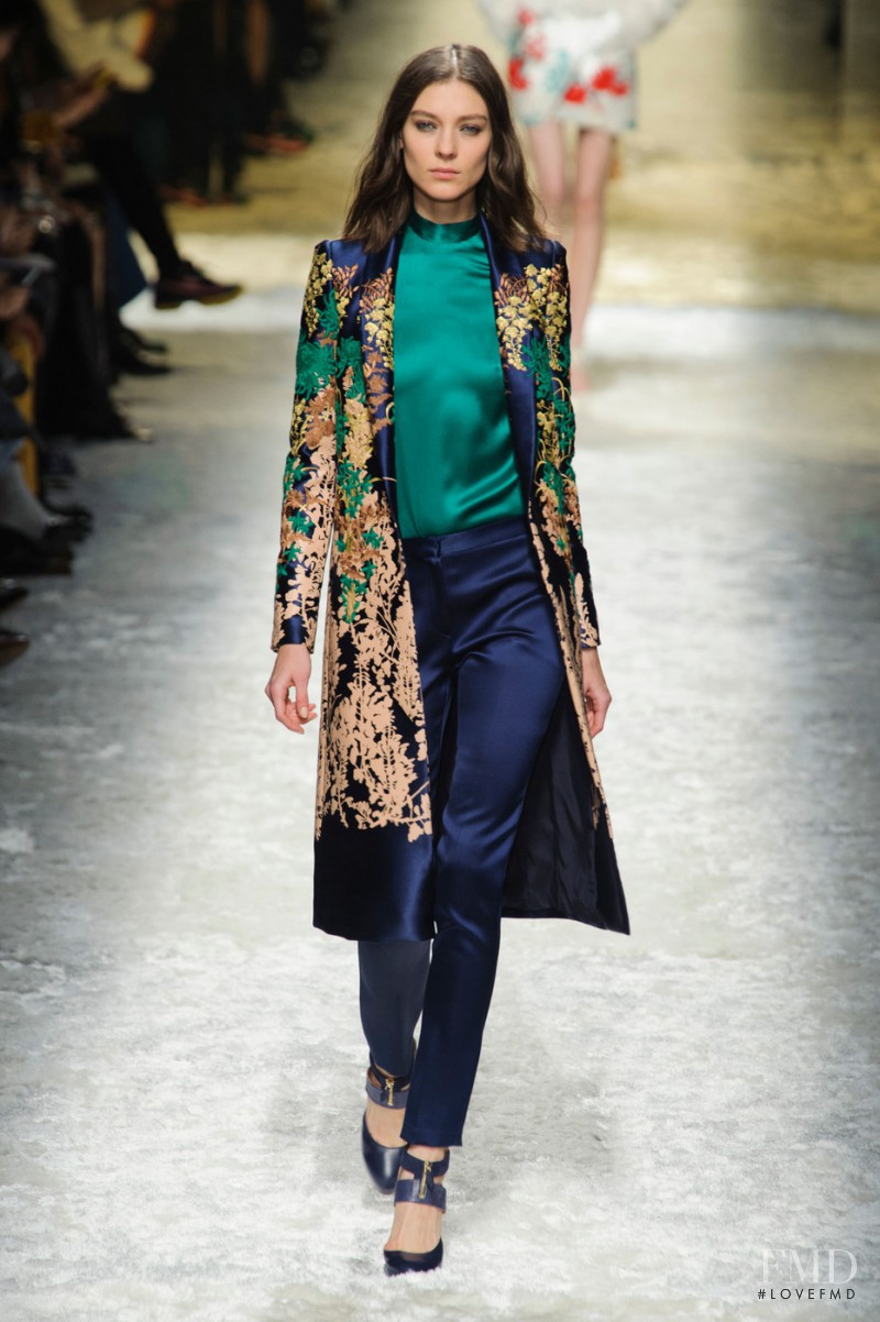 Kati Nescher featured in  the Blumarine fashion show for Autumn/Winter 2014
