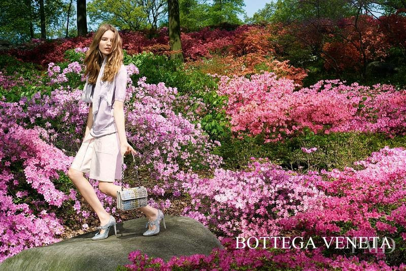 Tilda Lindstam featured in  the Bottega Veneta advertisement for Resort 2015