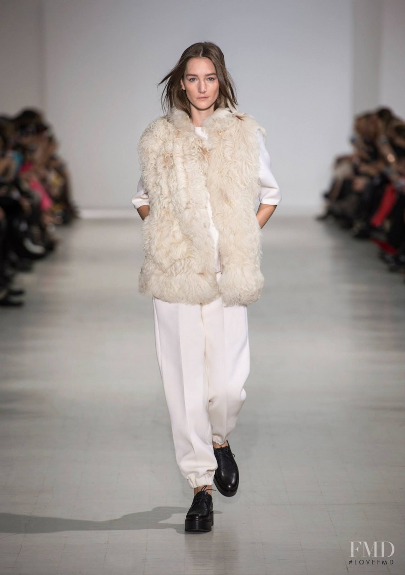 Joséphine Le Tutour featured in  the Costume National fashion show for Autumn/Winter 2014