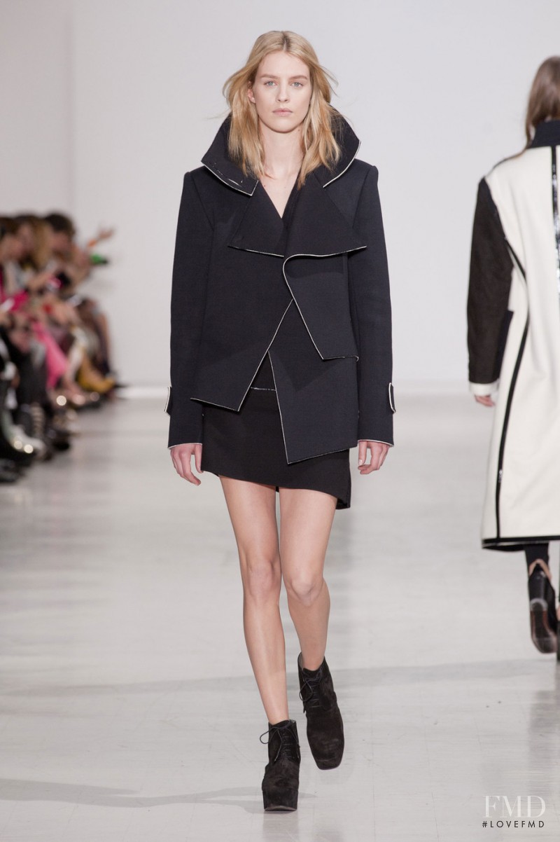 Julia Frauche featured in  the Costume National fashion show for Autumn/Winter 2014
