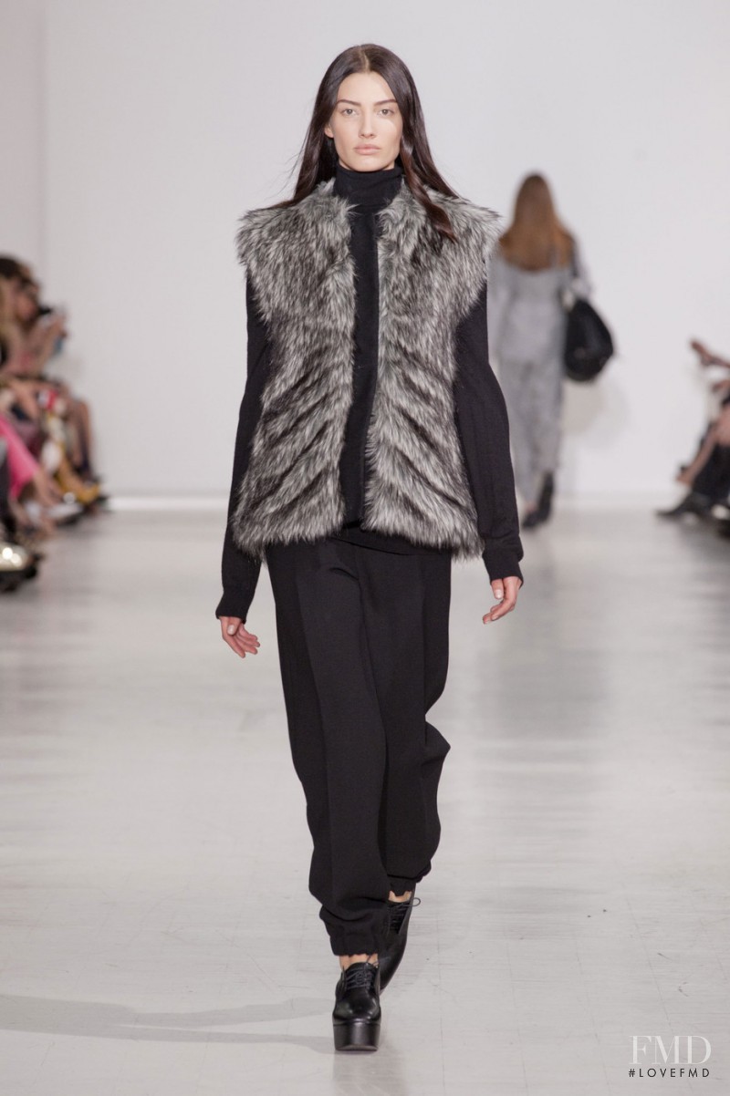 Dana Taylor featured in  the Costume National fashion show for Autumn/Winter 2014