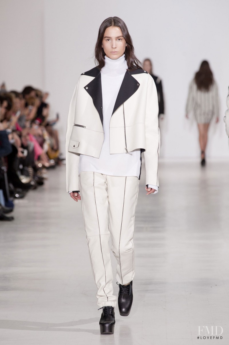 Mijo Mihaljcic featured in  the Costume National fashion show for Autumn/Winter 2014