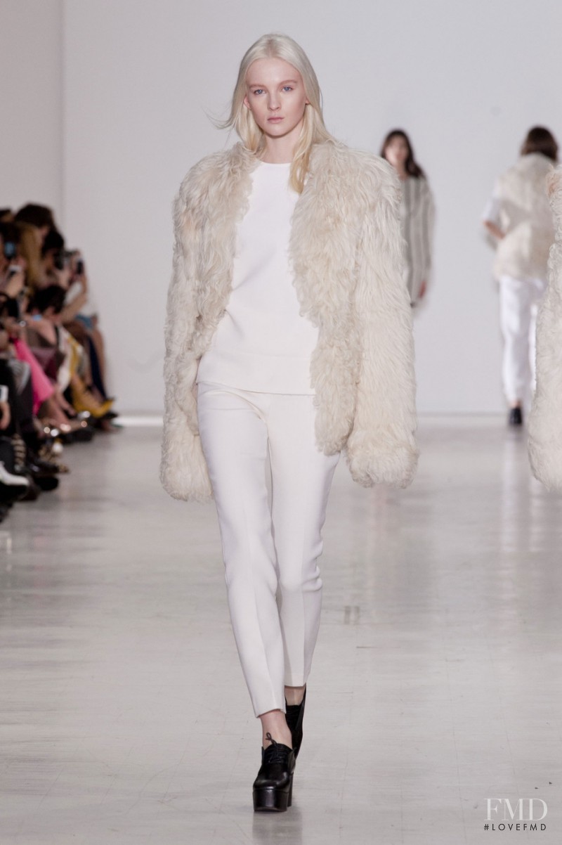 Nastya Sten featured in  the Costume National fashion show for Autumn/Winter 2014