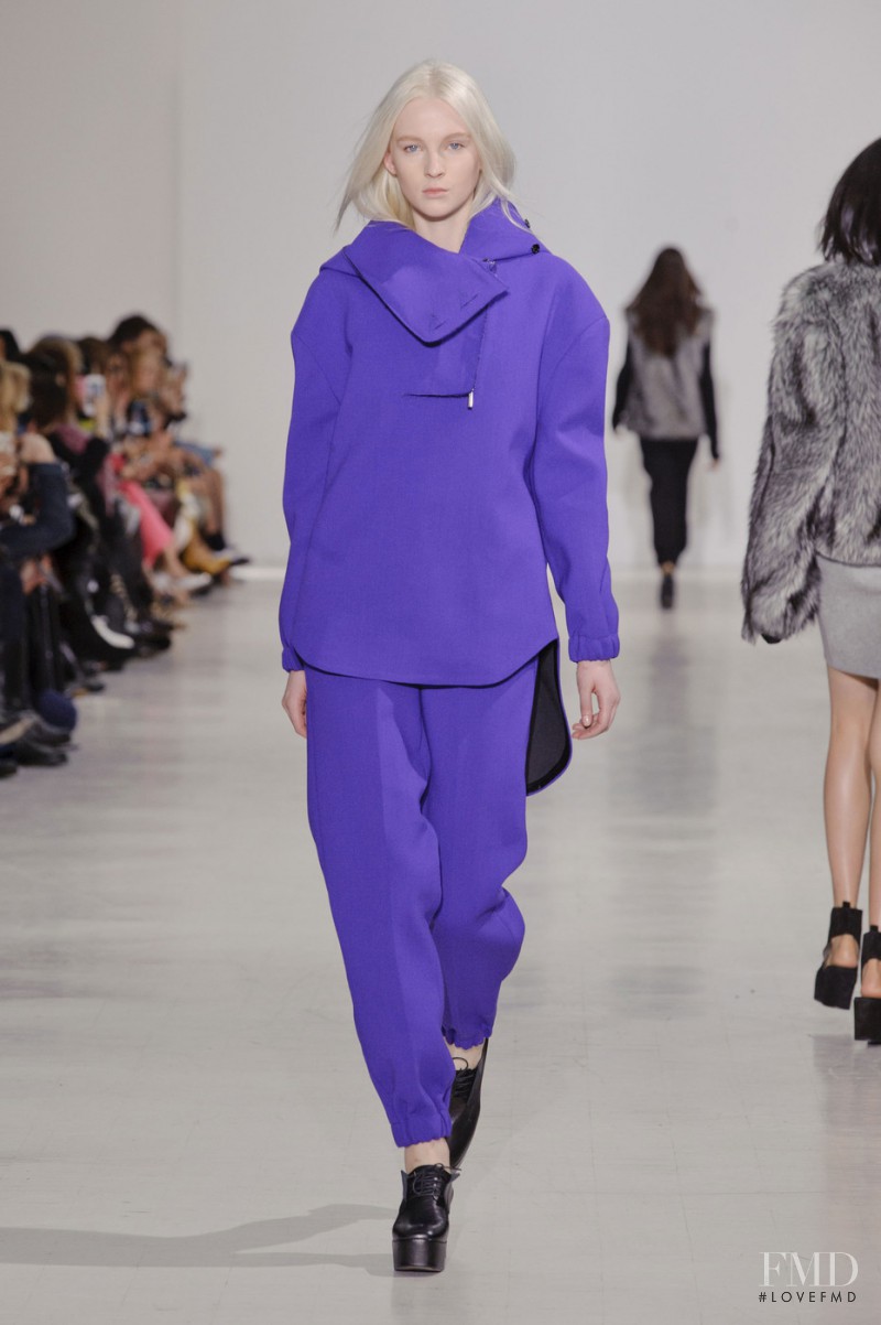 Nastya Sten featured in  the Costume National fashion show for Autumn/Winter 2014