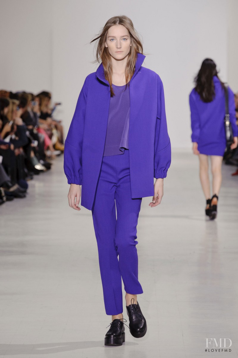 Joséphine Le Tutour featured in  the Costume National fashion show for Autumn/Winter 2014