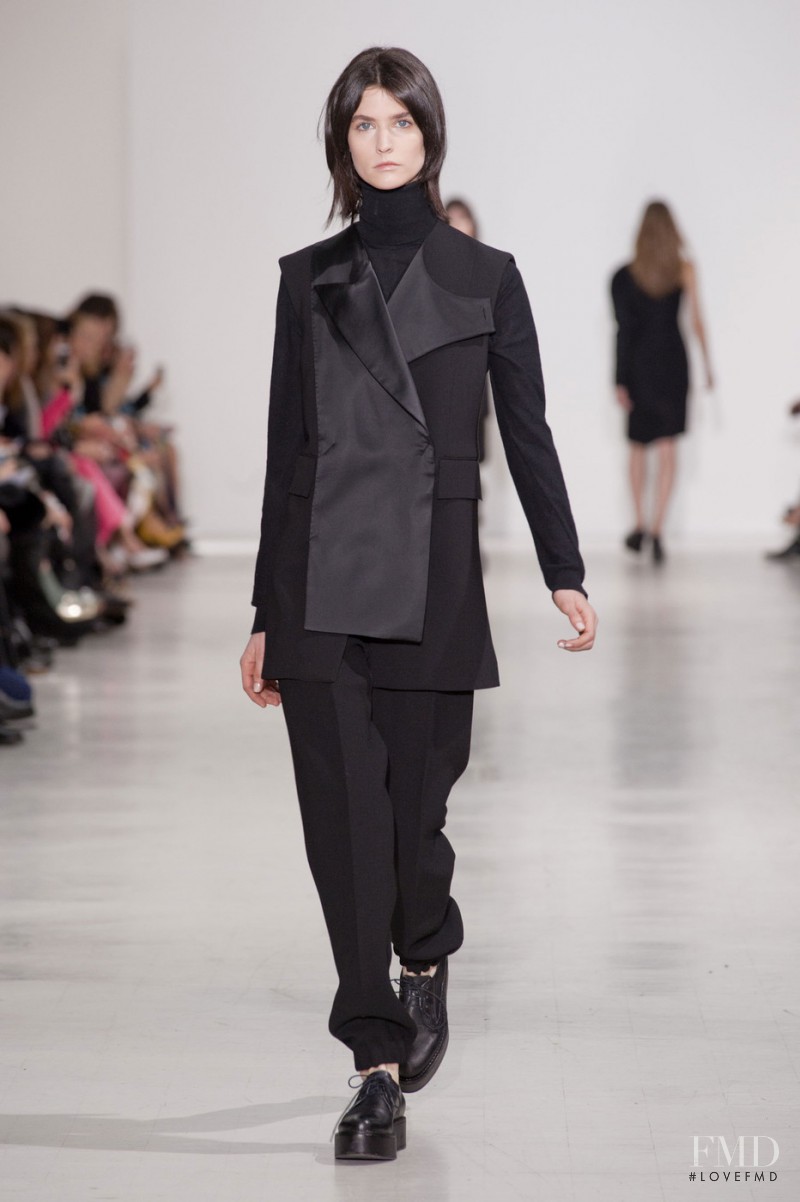 Manon Leloup featured in  the Costume National fashion show for Autumn/Winter 2014