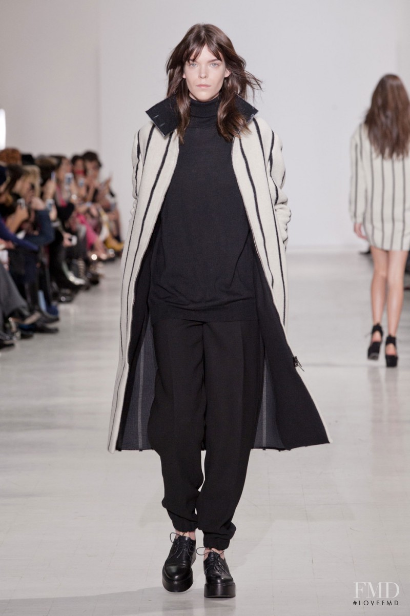 Meghan Collison featured in  the Costume National fashion show for Autumn/Winter 2014