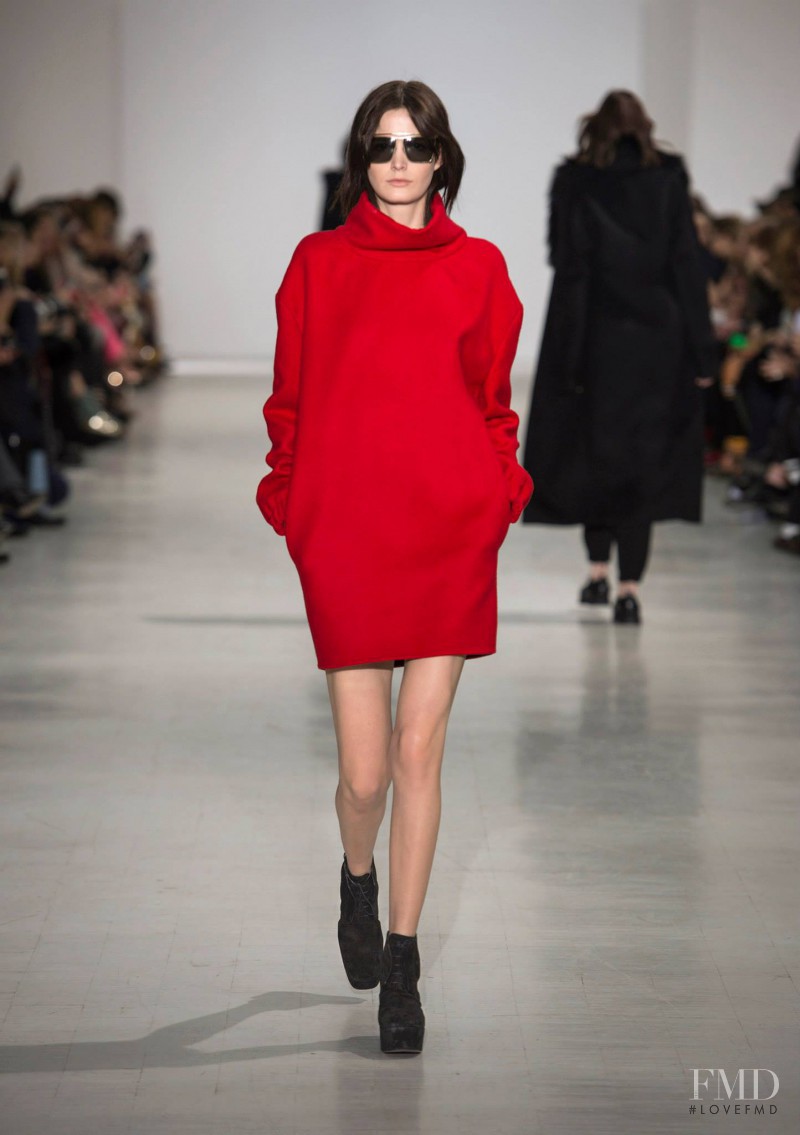 Zlata Mangafic featured in  the Costume National fashion show for Autumn/Winter 2014