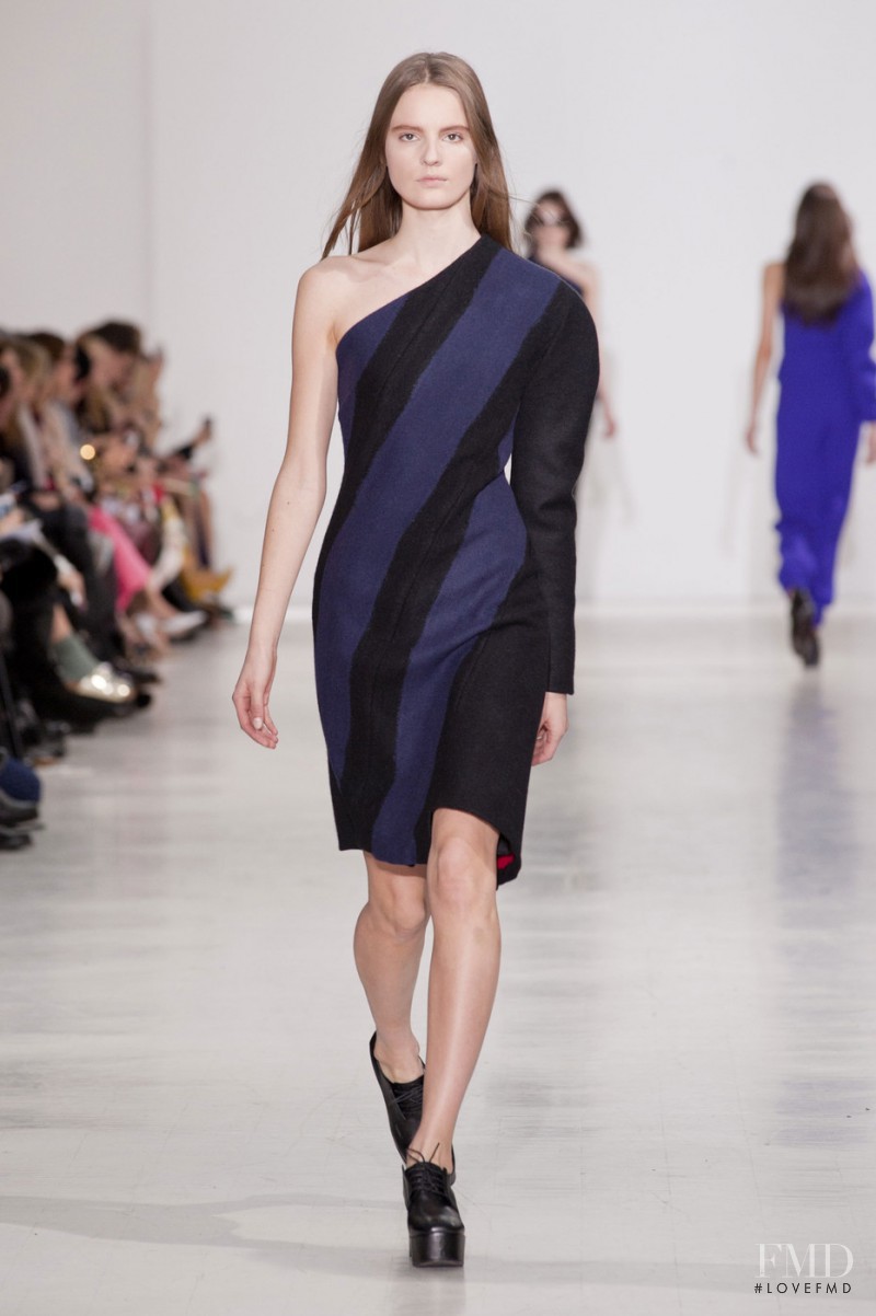 Tilda Lindstam featured in  the Costume National fashion show for Autumn/Winter 2014