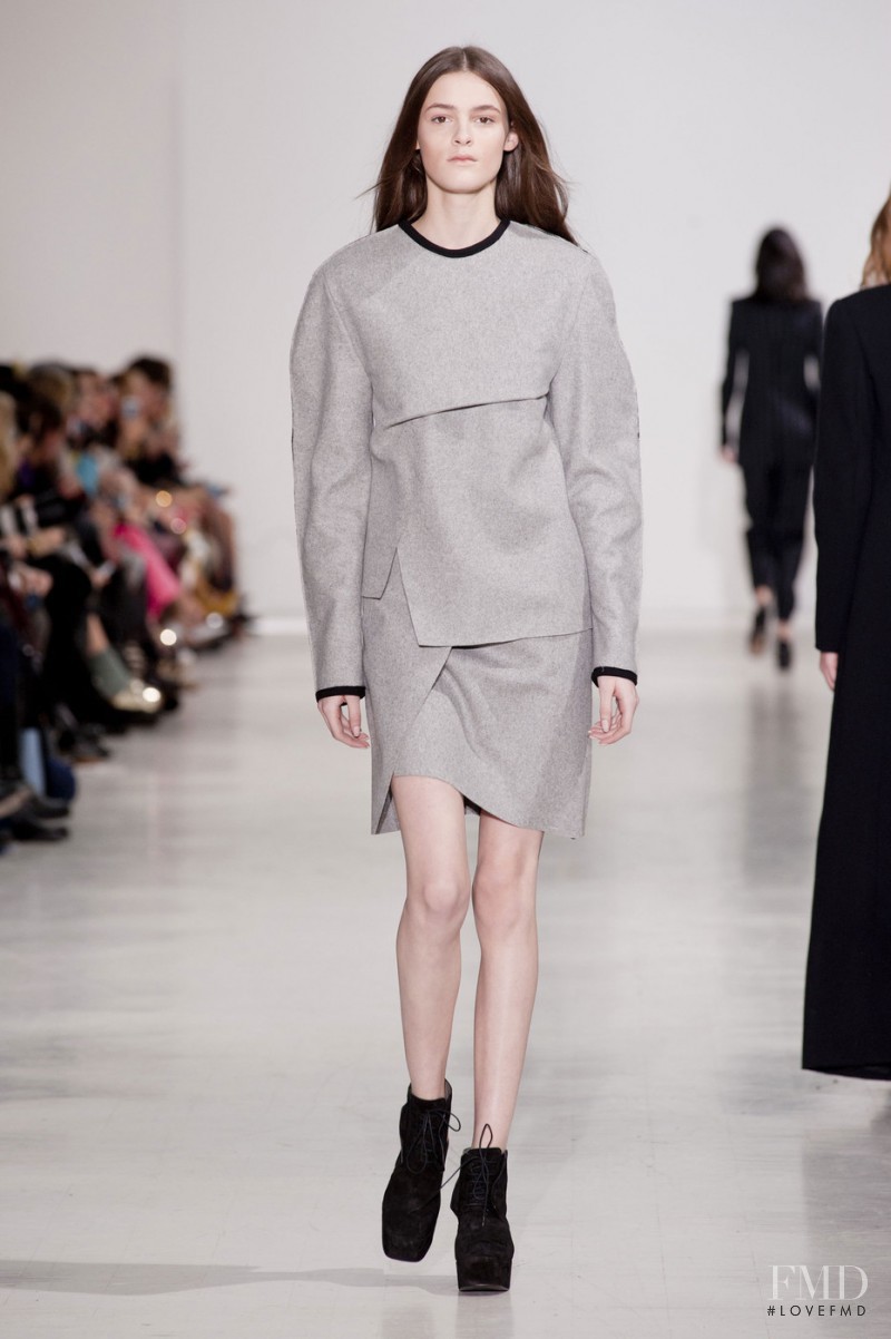 Kremi Otashliyska featured in  the Costume National fashion show for Autumn/Winter 2014