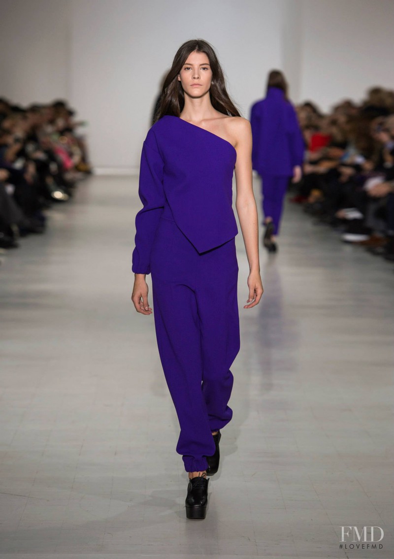 Carla Ciffoni featured in  the Costume National fashion show for Autumn/Winter 2014