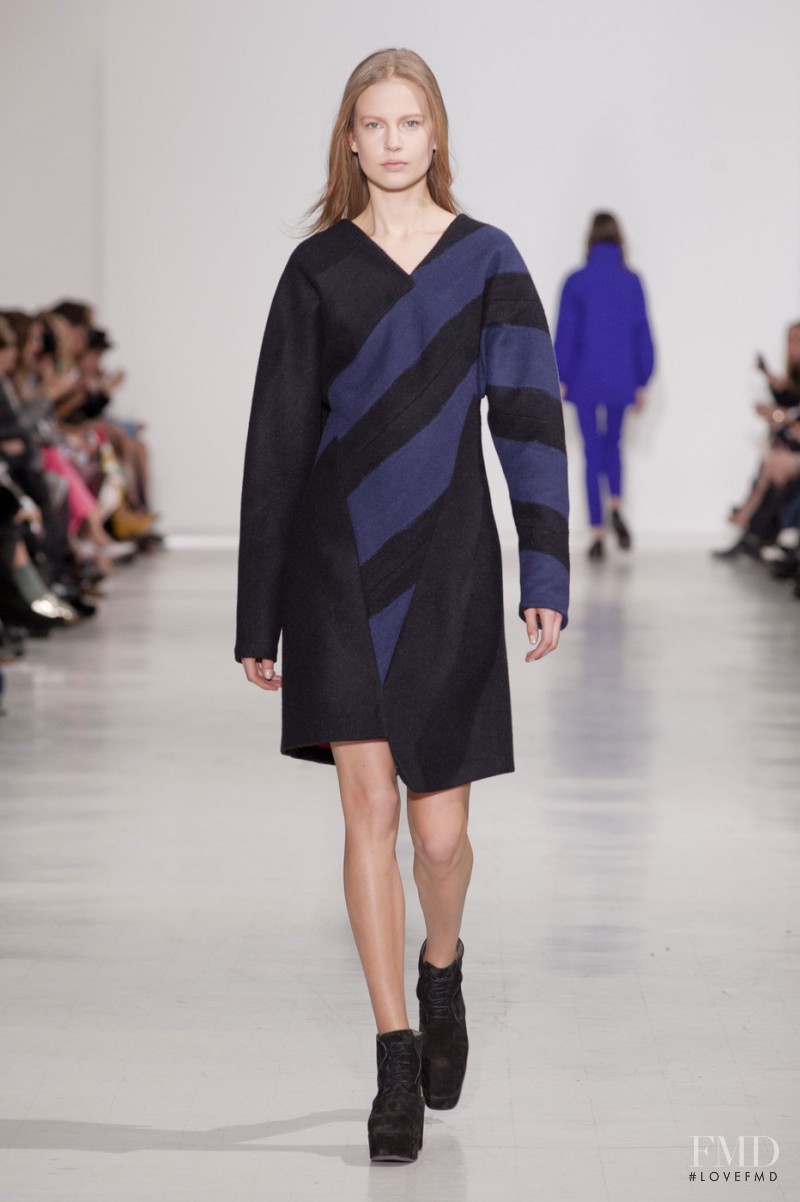 Elisabeth Erm featured in  the Costume National fashion show for Autumn/Winter 2014