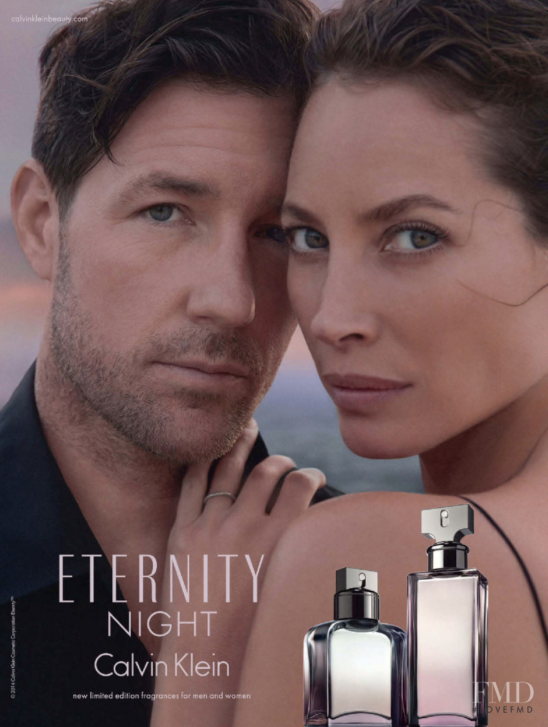 Christy Turlington featured in  the Calvin Klein Fragrance Eternity Night advertisement for Spring/Summer 2015