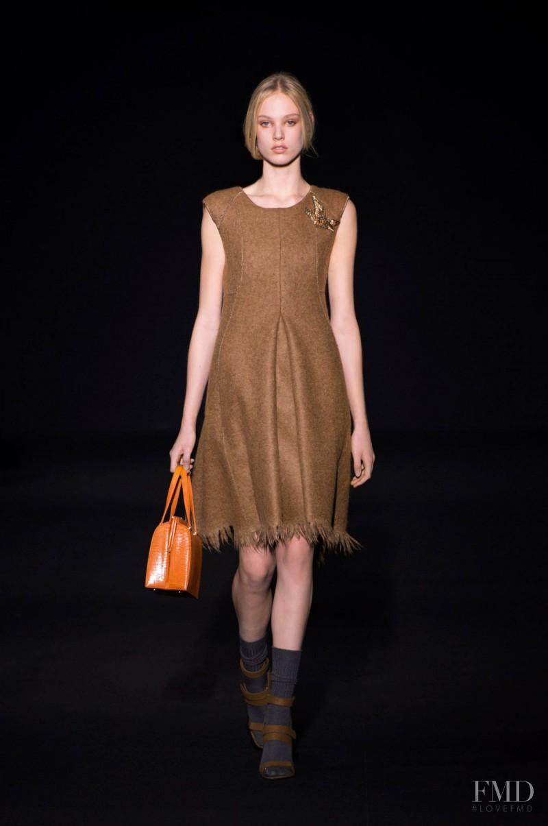 Charlene Hoegger featured in  the Alberta Ferretti fashion show for Autumn/Winter 2014