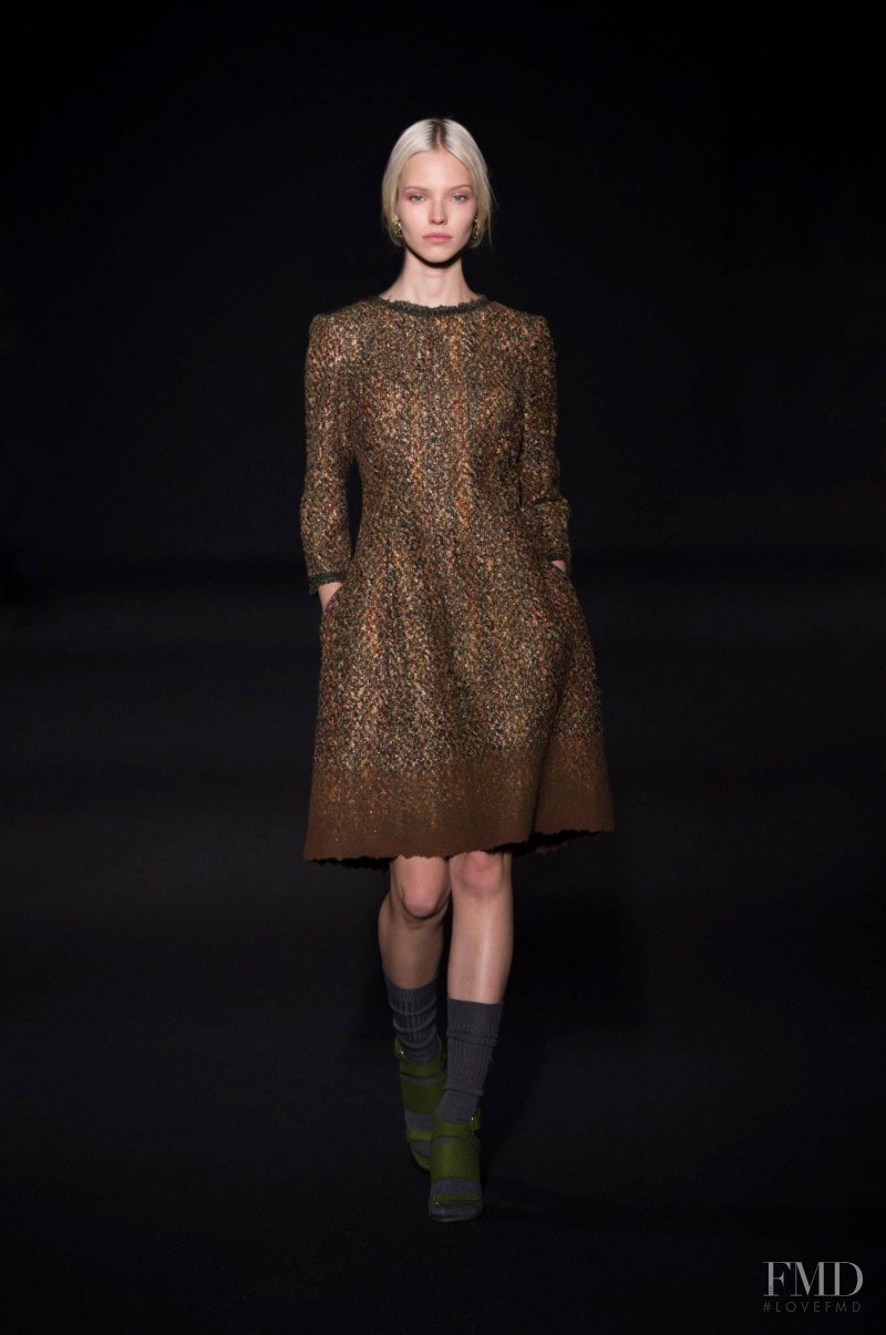 Sasha Luss featured in  the Alberta Ferretti fashion show for Autumn/Winter 2014