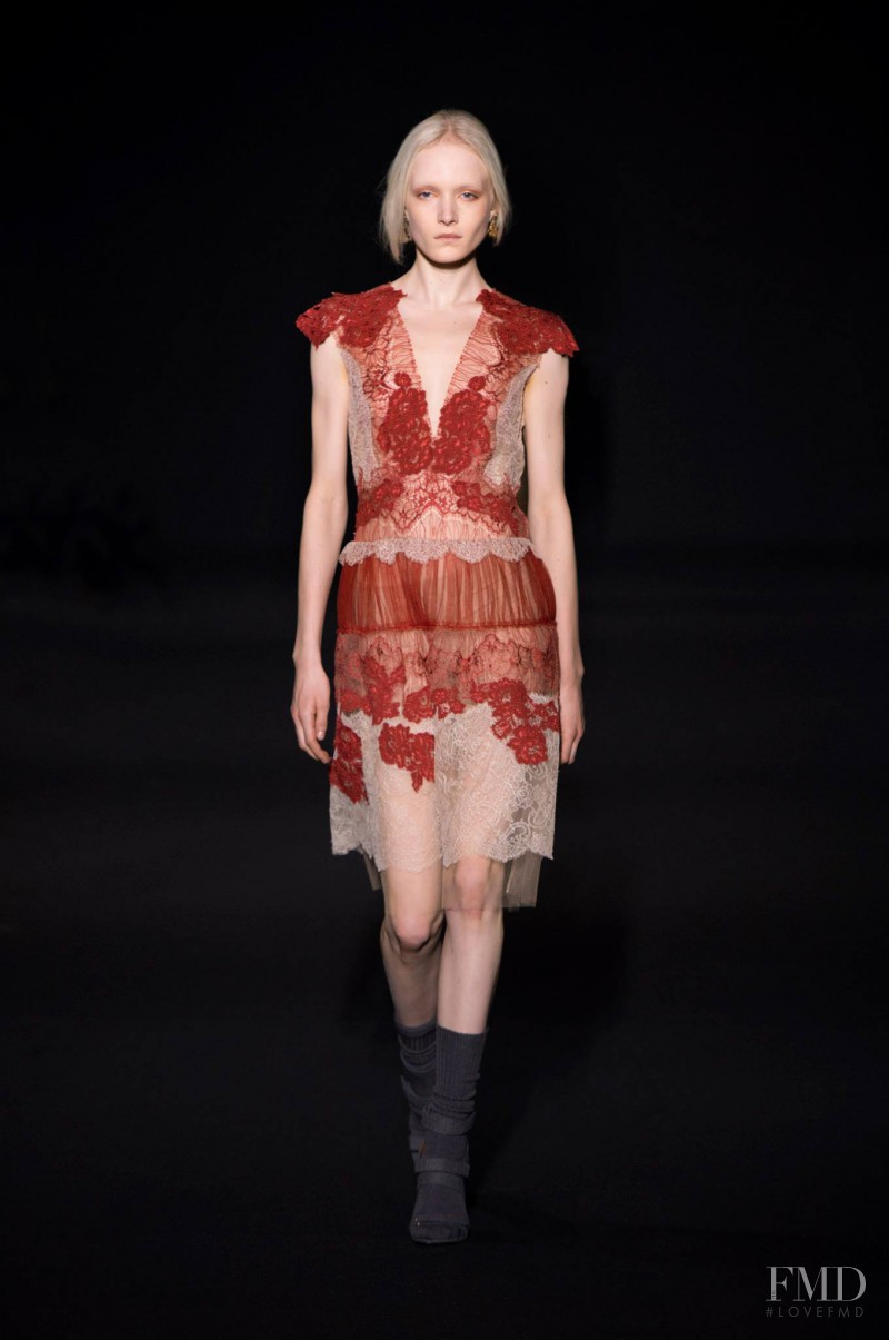 Maja Salamon featured in  the Alberta Ferretti fashion show for Autumn/Winter 2014