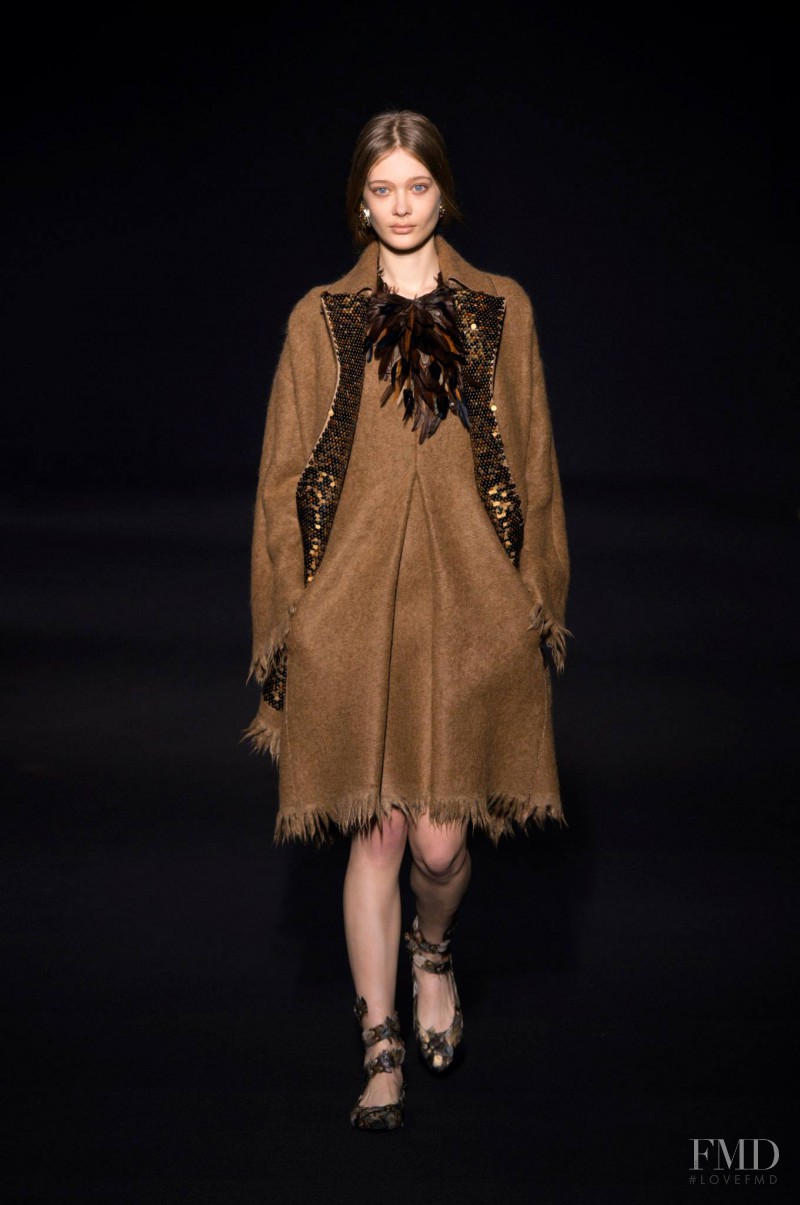 Tanya Katysheva featured in  the Alberta Ferretti fashion show for Autumn/Winter 2014