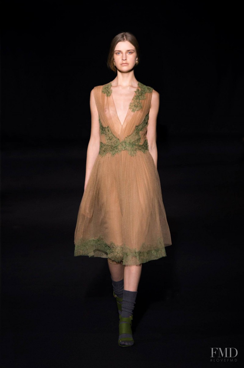Ieva Palionyte featured in  the Alberta Ferretti fashion show for Autumn/Winter 2014