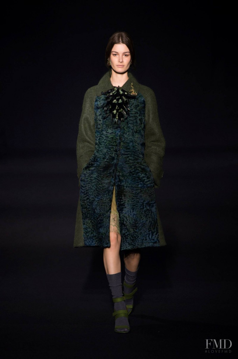 Ophélie Guillermand featured in  the Alberta Ferretti fashion show for Autumn/Winter 2014
