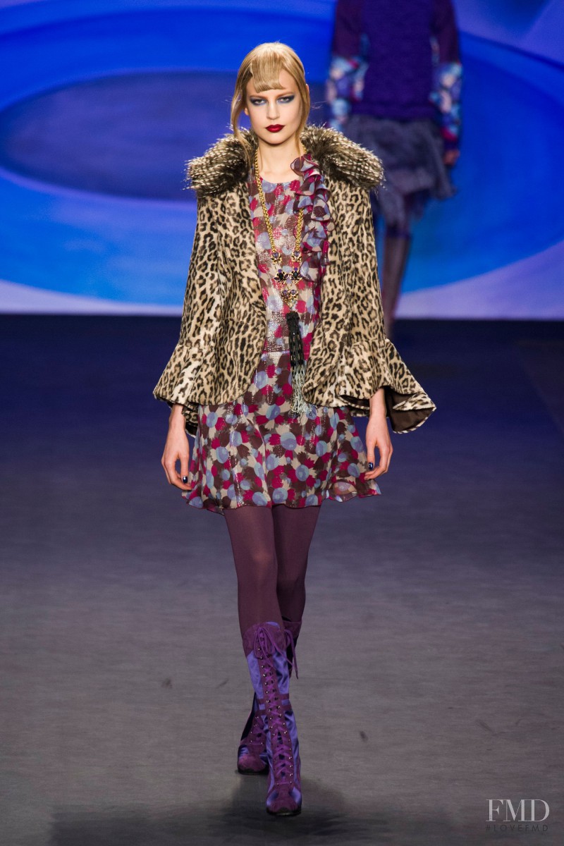 Elisabeth Erm featured in  the Anna Sui fashion show for Autumn/Winter 2014