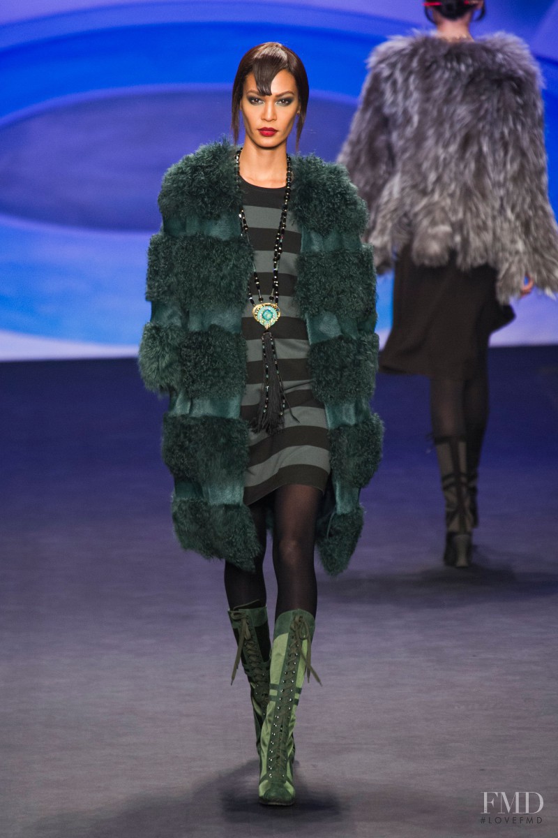 Joan Smalls featured in  the Anna Sui fashion show for Autumn/Winter 2014