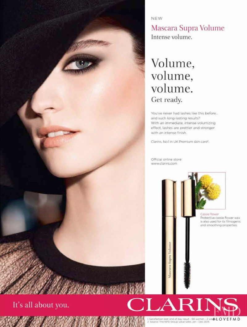 Clarins advertisement for Autumn/Winter 2016