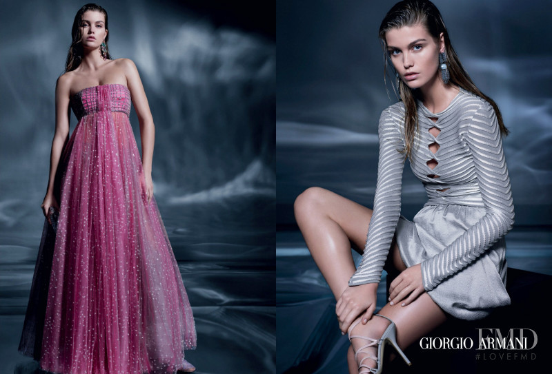 Luna Bijl featured in  the Giorgio Armani advertisement for Spring/Summer 2022