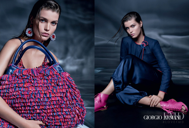 Luna Bijl featured in  the Giorgio Armani advertisement for Spring/Summer 2022