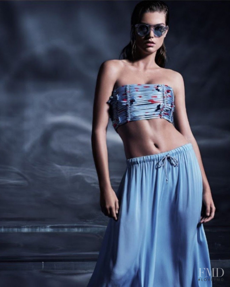 Luna Bijl featured in  the Giorgio Armani advertisement for Spring/Summer 2022