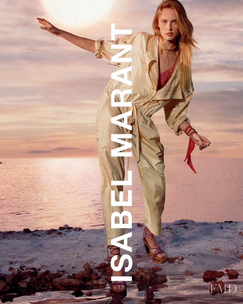 Rianne Van Rompaey featured in  the Isabel Marant advertisement for Spring/Summer 2022