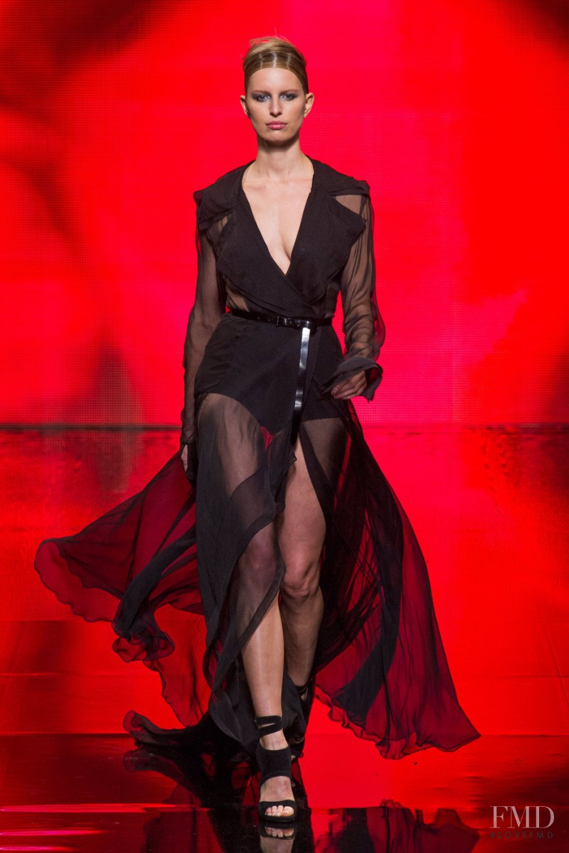 Karolina Kurkova featured in  the Donna Karan New York fashion show for Autumn/Winter 2014
