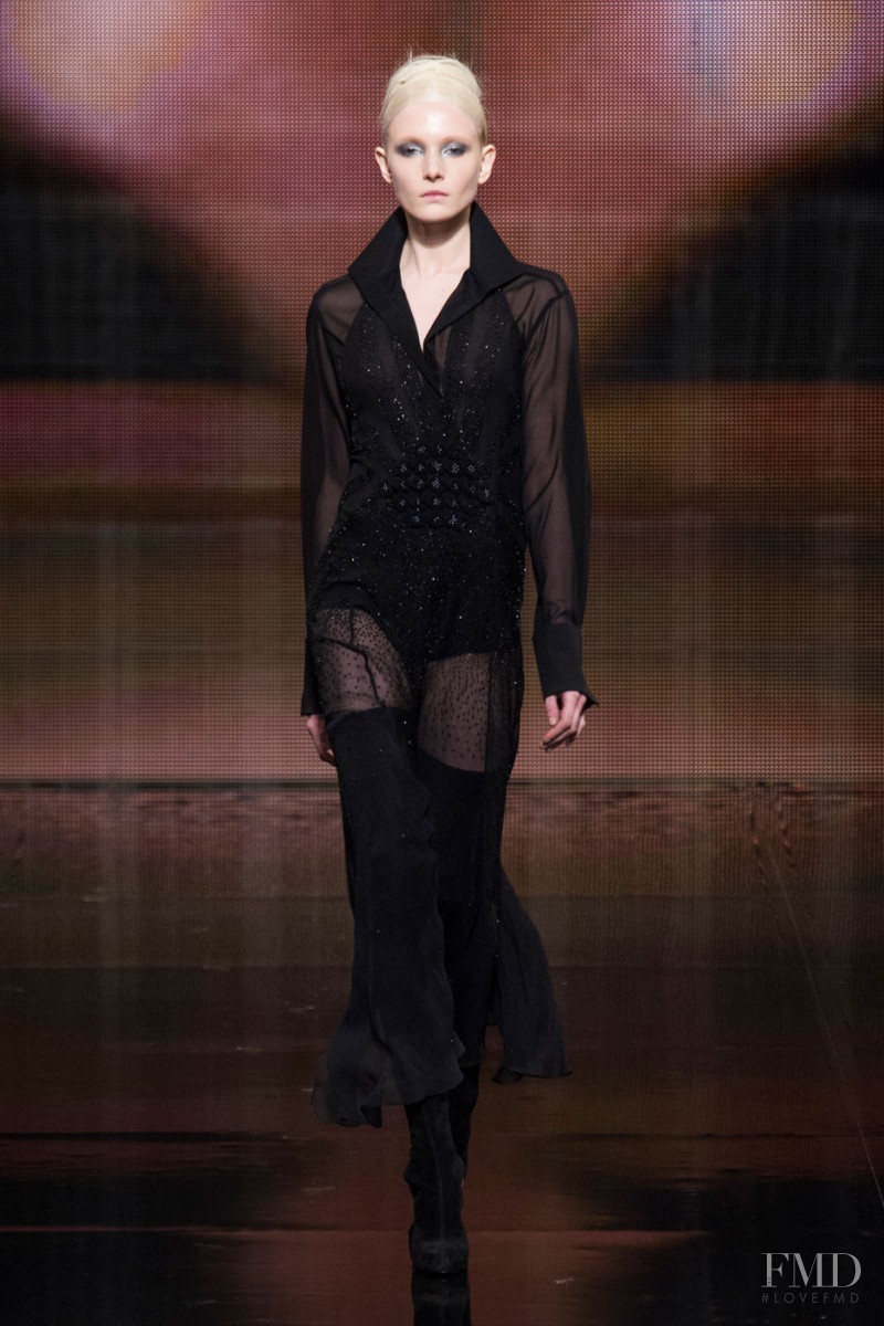Maja Salamon featured in  the Donna Karan New York fashion show for Autumn/Winter 2014