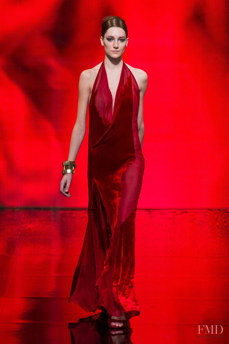 Joséphine Le Tutour featured in  the Donna Karan New York fashion show for Autumn/Winter 2014