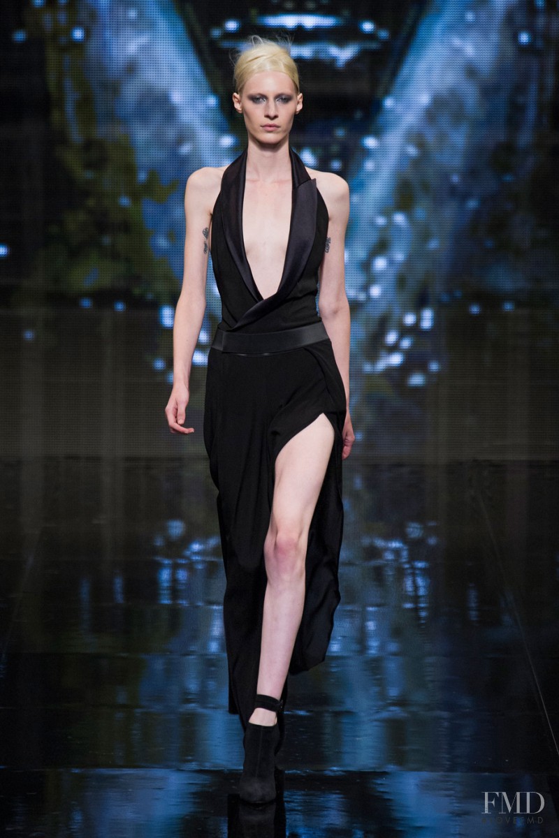 Julia Nobis featured in  the Donna Karan New York fashion show for Autumn/Winter 2014