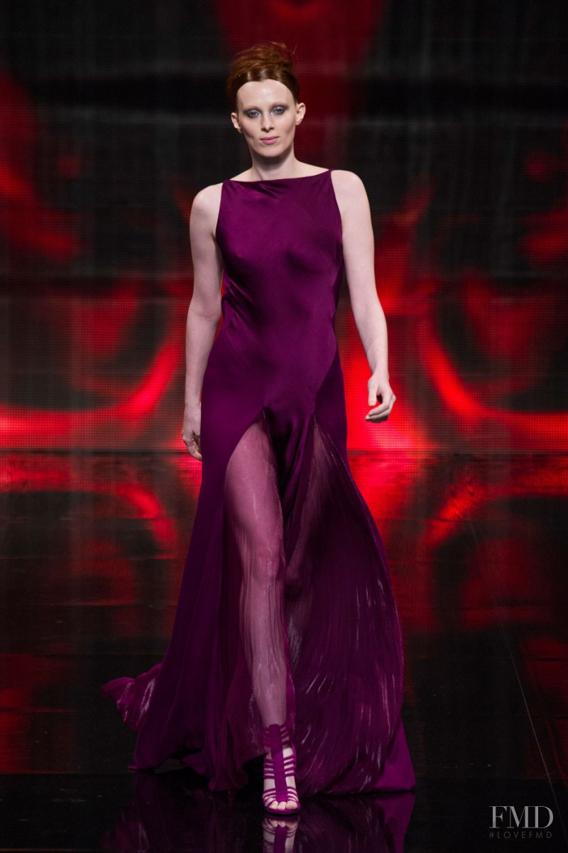 Karen Elson featured in  the Donna Karan New York fashion show for Autumn/Winter 2014