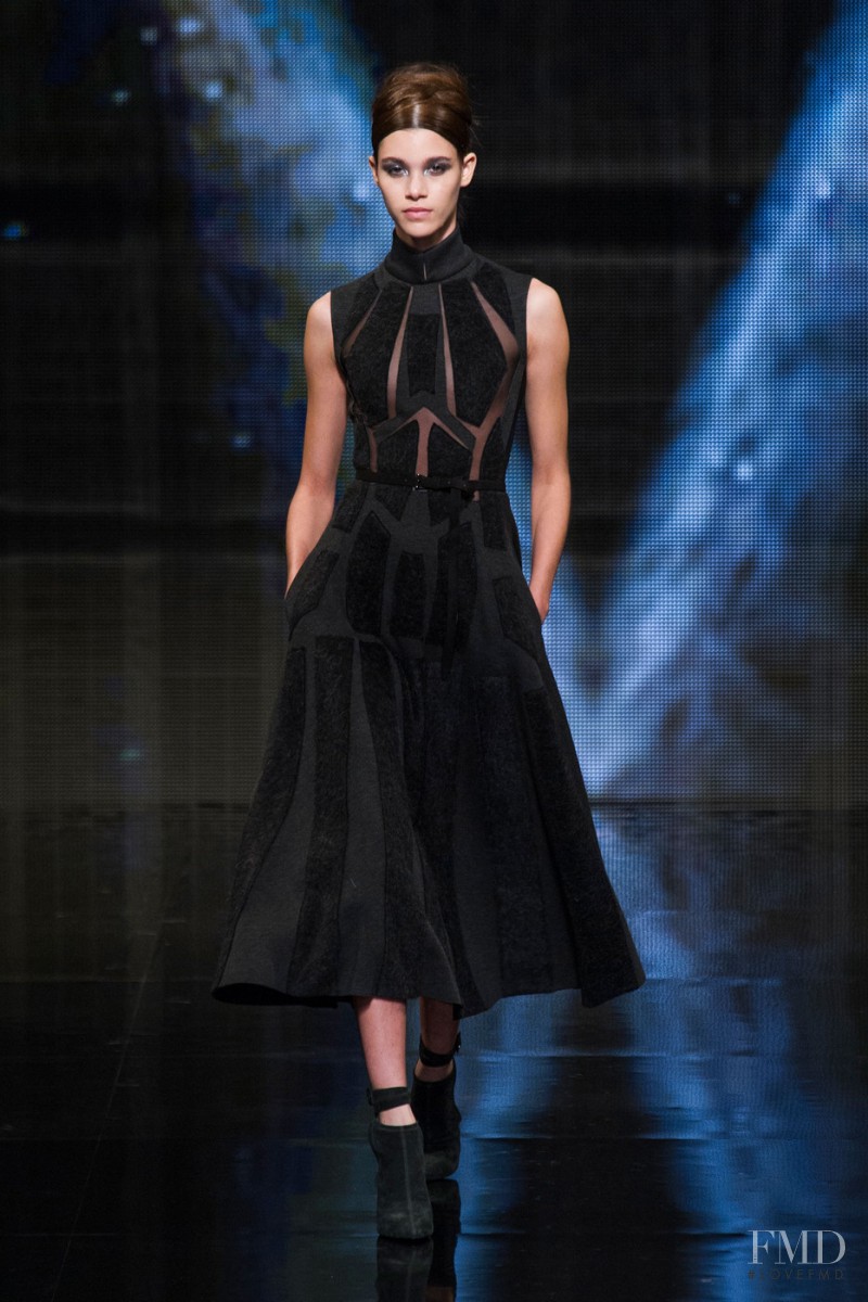 Pauline Hoarau featured in  the Donna Karan New York fashion show for Autumn/Winter 2014