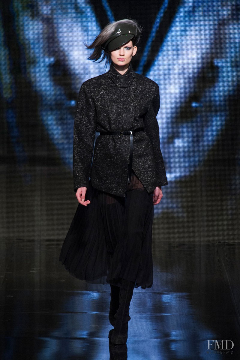 Bette Franke featured in  the Donna Karan New York fashion show for Autumn/Winter 2014