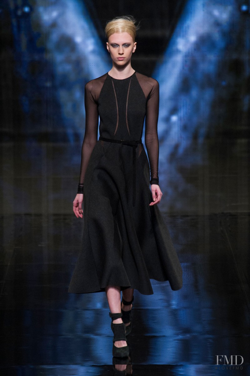 Juliana Schurig featured in  the Donna Karan New York fashion show for Autumn/Winter 2014