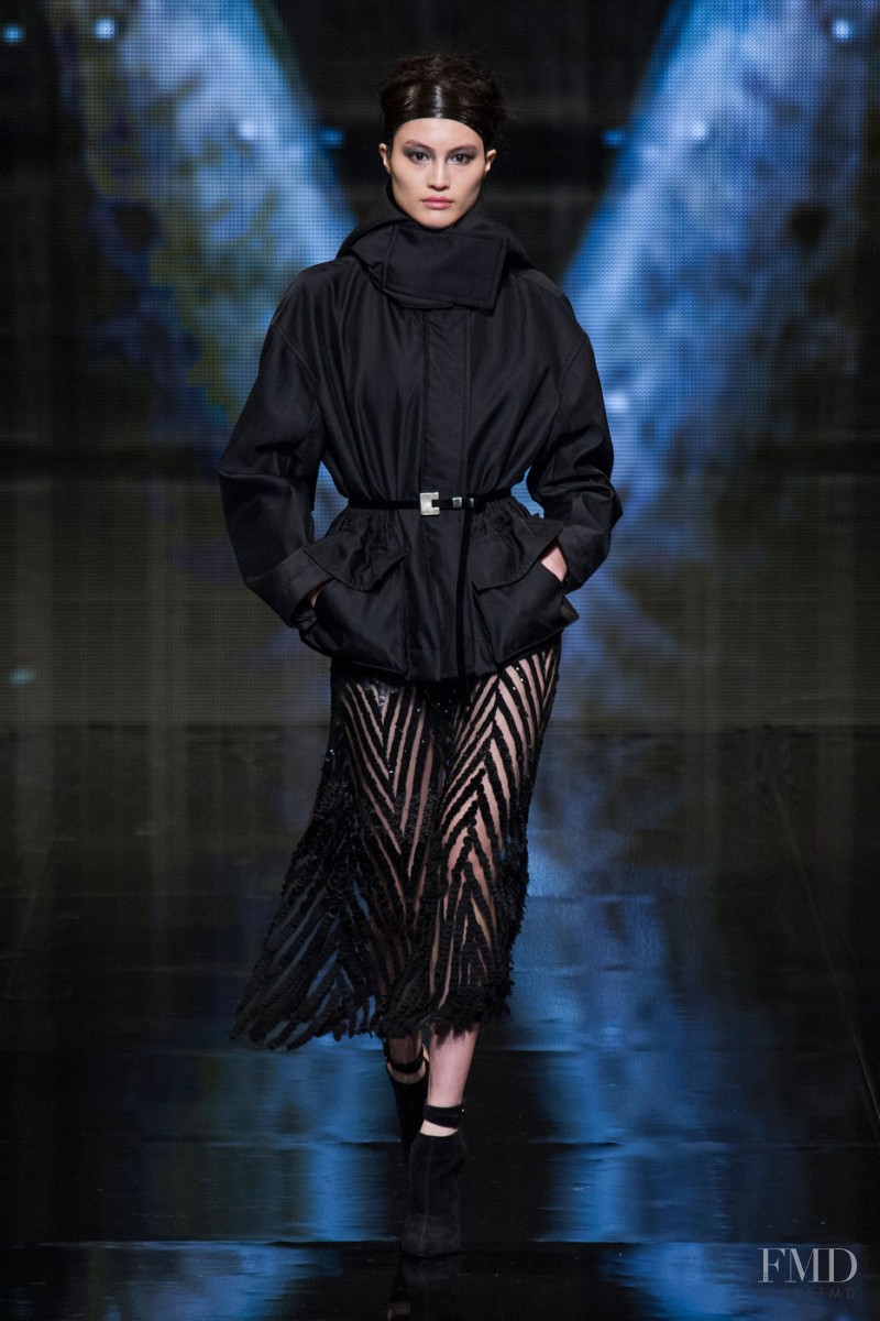 Sui He featured in  the Donna Karan New York fashion show for Autumn/Winter 2014