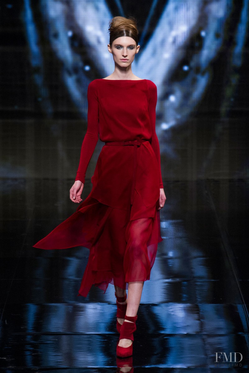 Manuela Frey featured in  the Donna Karan New York fashion show for Autumn/Winter 2014