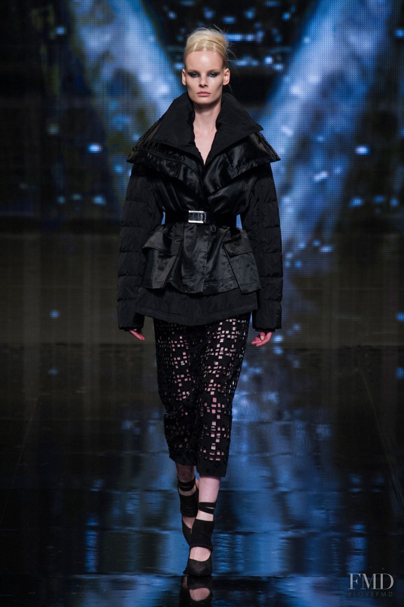 Irene Hiemstra featured in  the Donna Karan New York fashion show for Autumn/Winter 2014